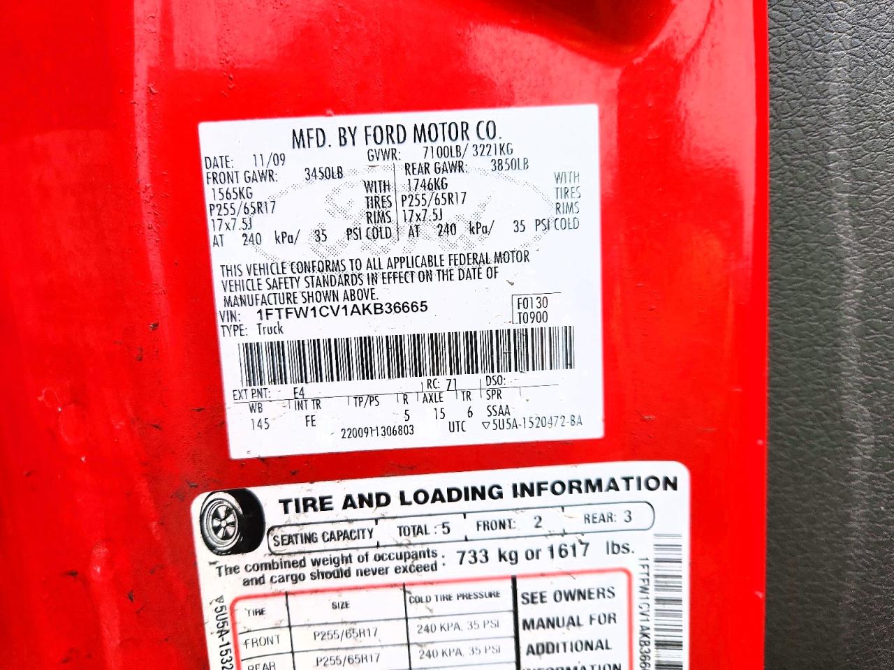 2010 FORD F150 SUPERCREW photo 12
