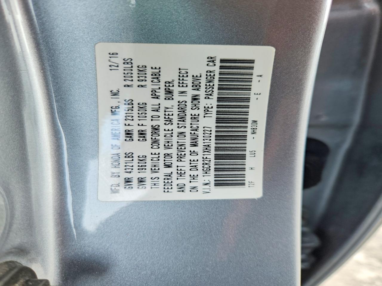 2017 HONDA ACCORD SPORT SPECIAL EDITION photo 12