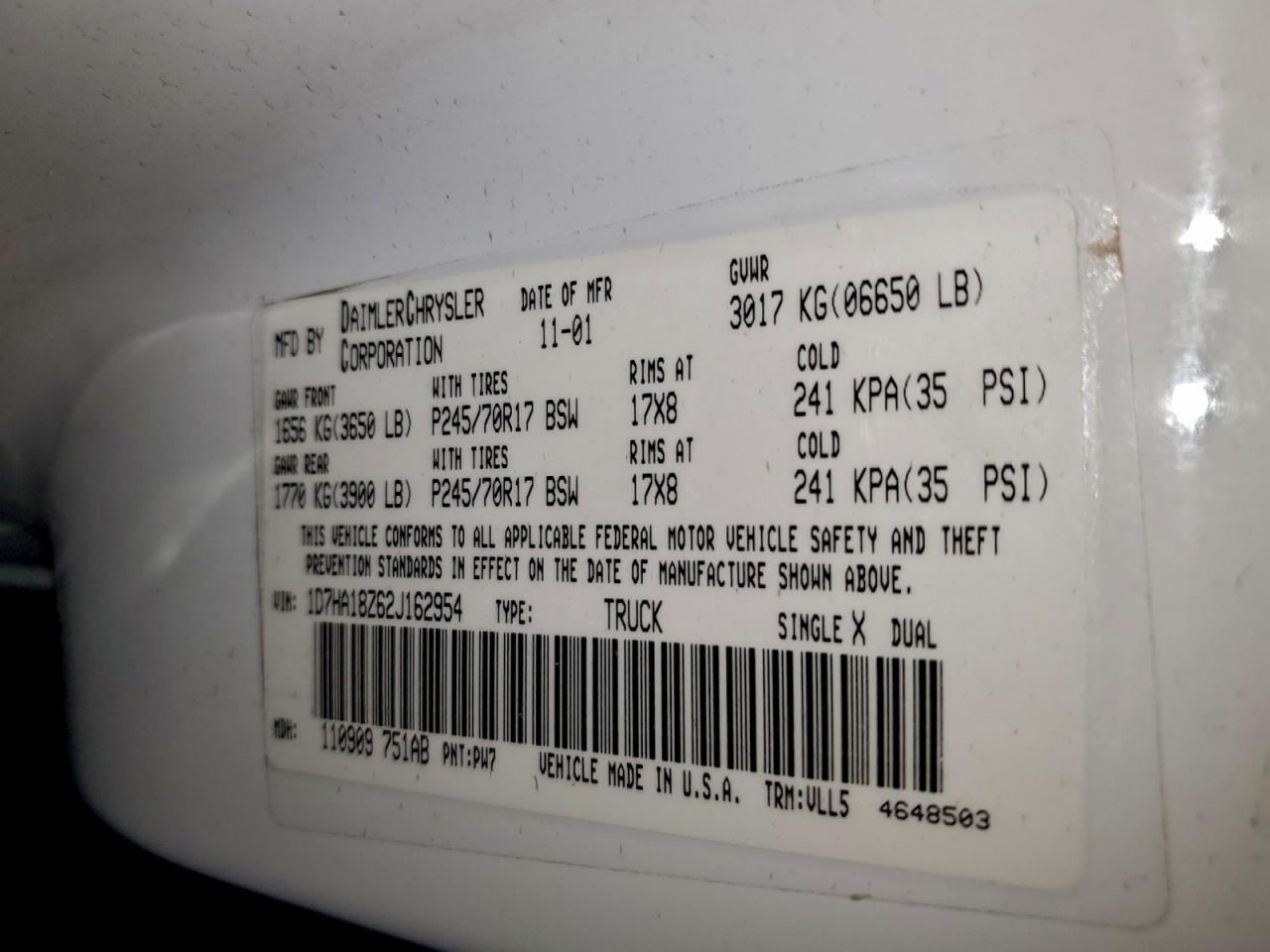 2002 DODGE RAM 1500 photo 23