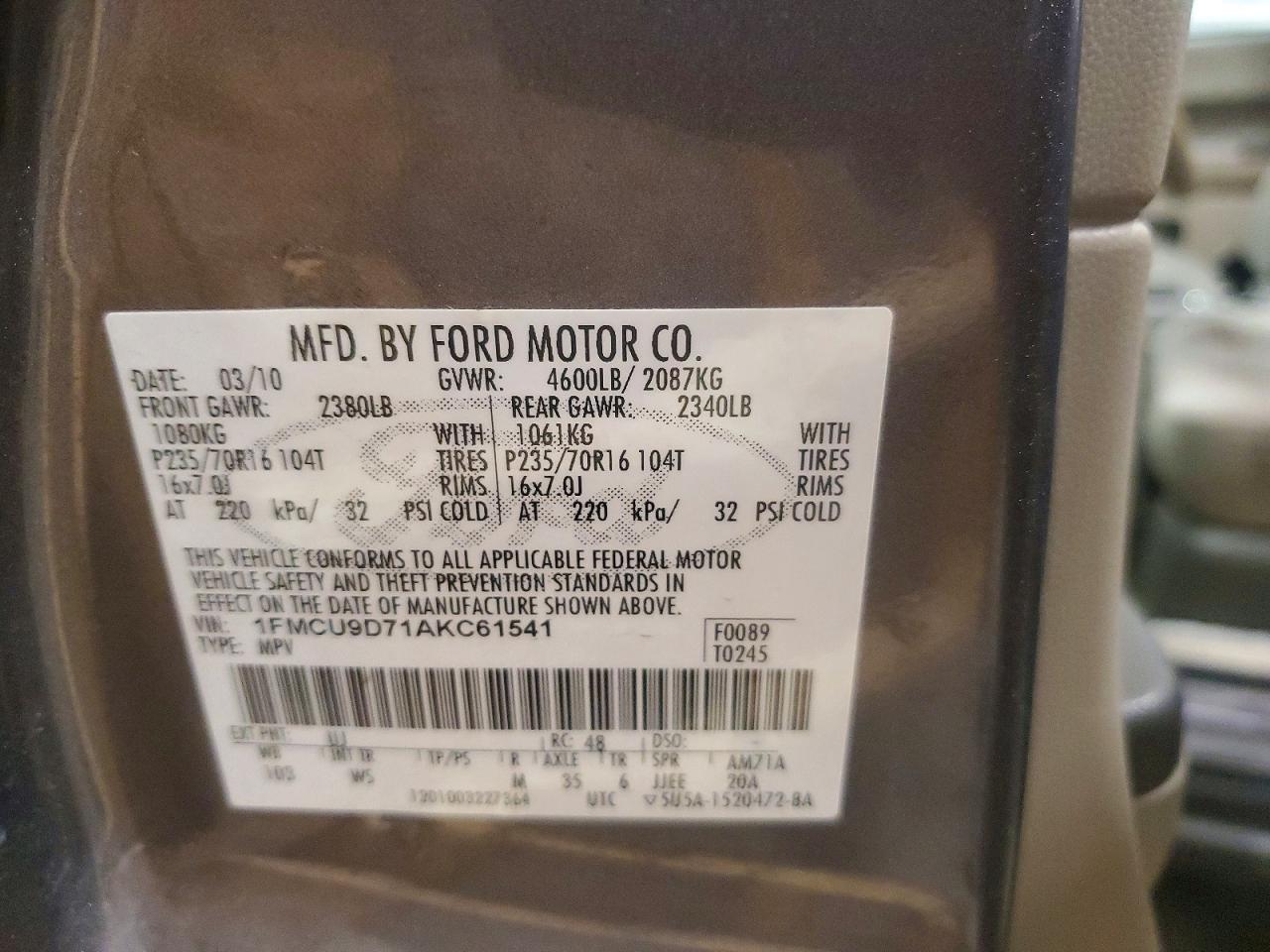 2010 FORD ESCAPE XLT photo 13