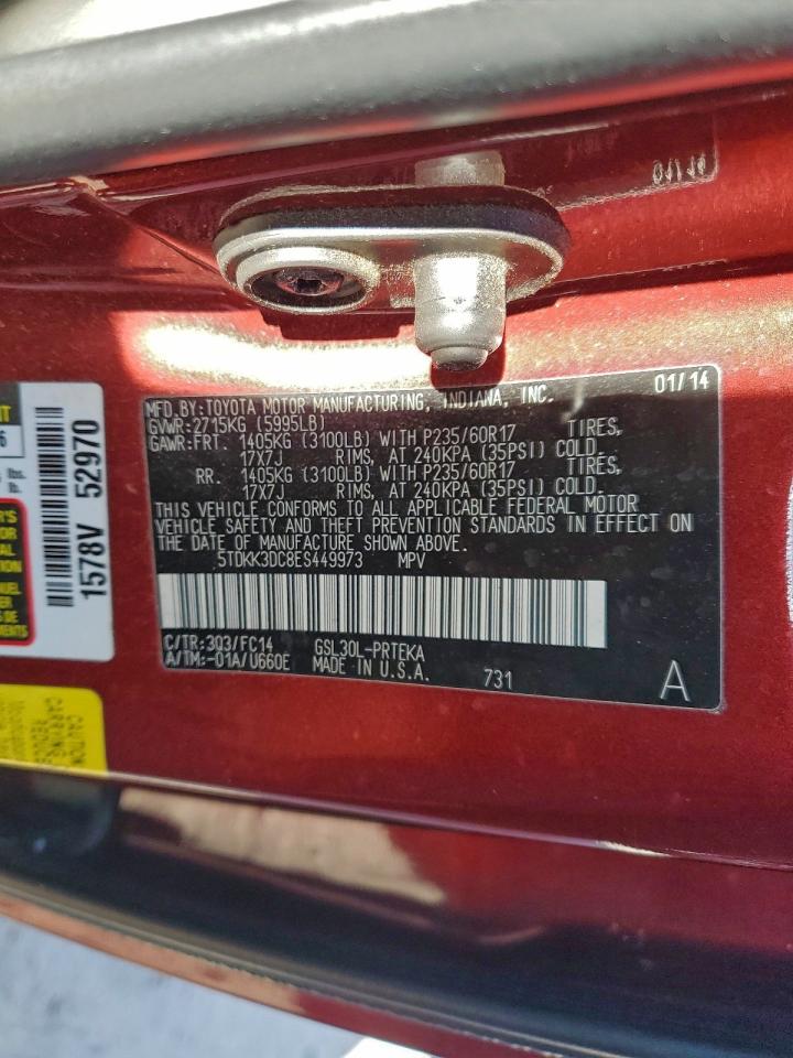 2014 TOYOTA SIENNA LE photo 13