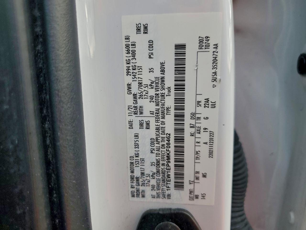 2021 FORD F150 SUPERCREW photo 23
