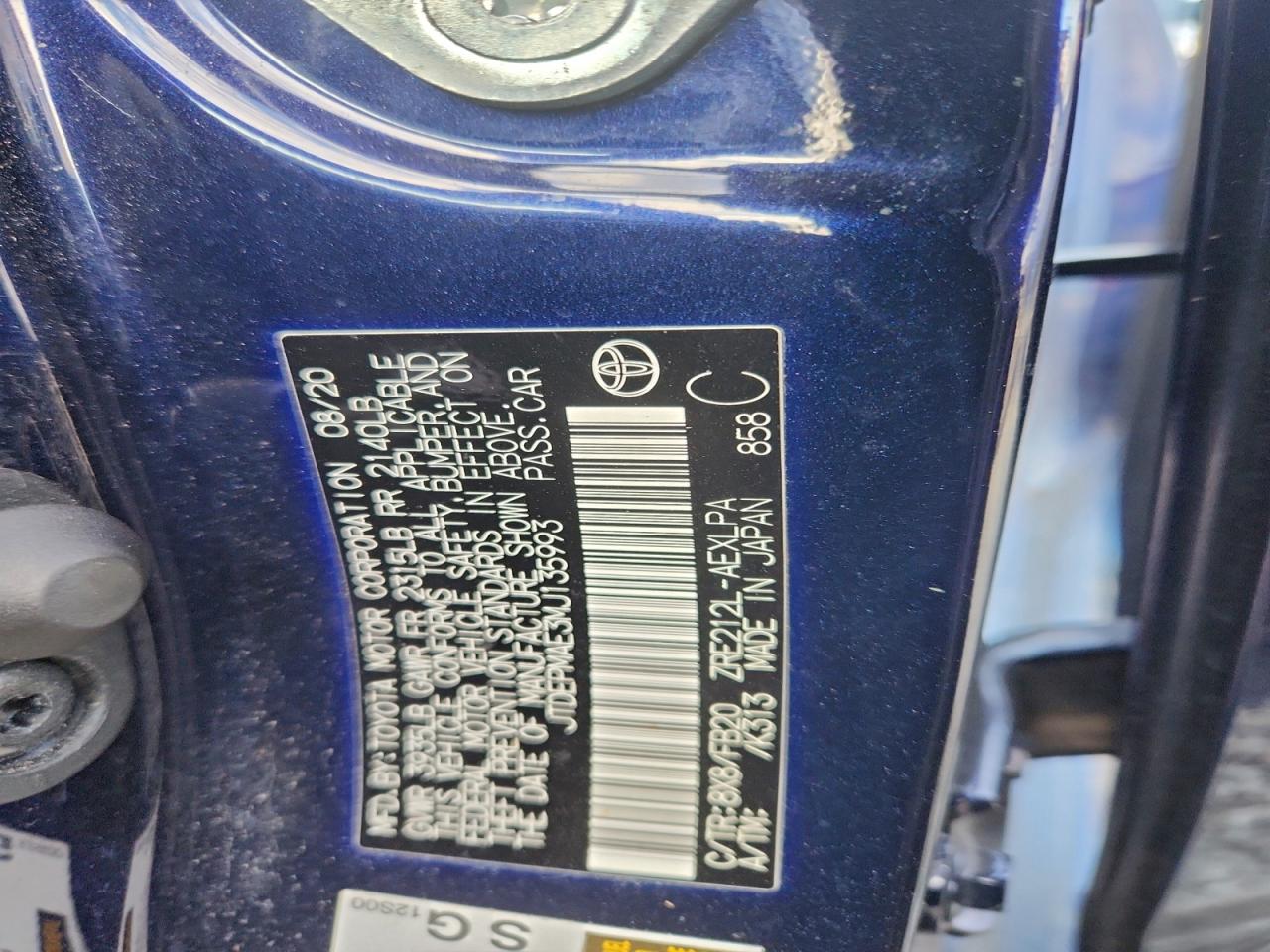 2021 TOYOTA COROLLA LE photo 12
