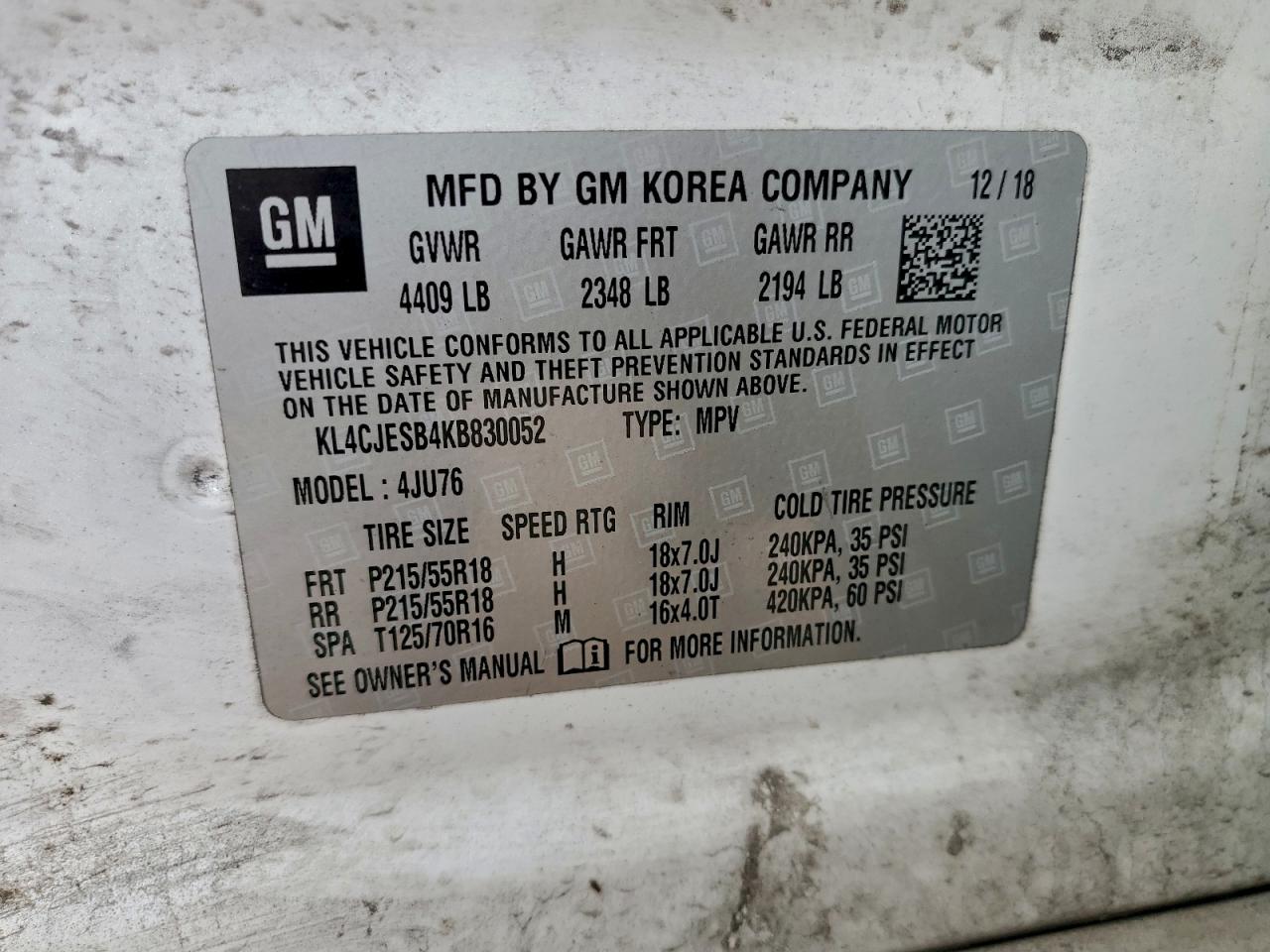 2019 BUICK ENCORE PREFERRED photo 12