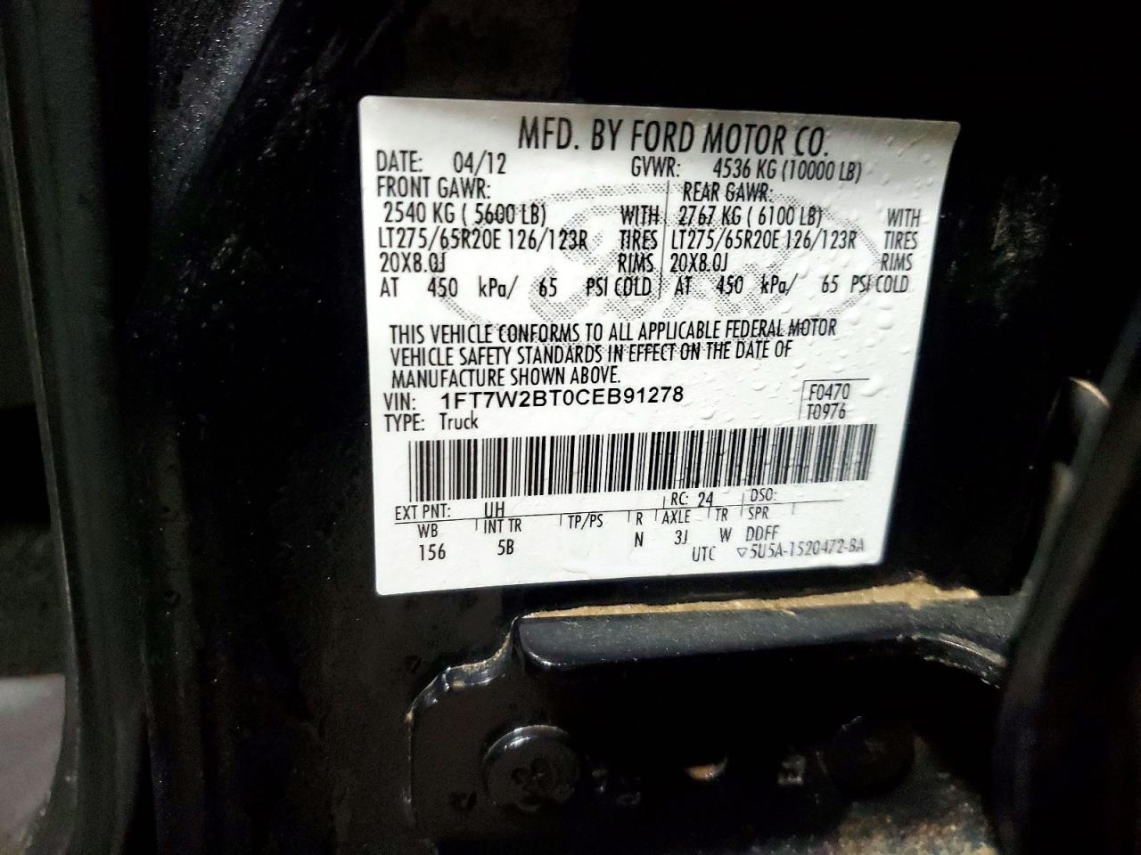 2012 FORD F250 SUPER DUTY photo 12