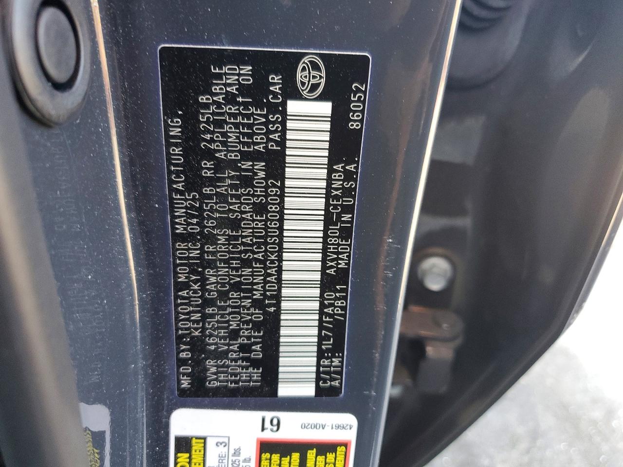 2025 TOYOTA CAMRY XSE photo 12