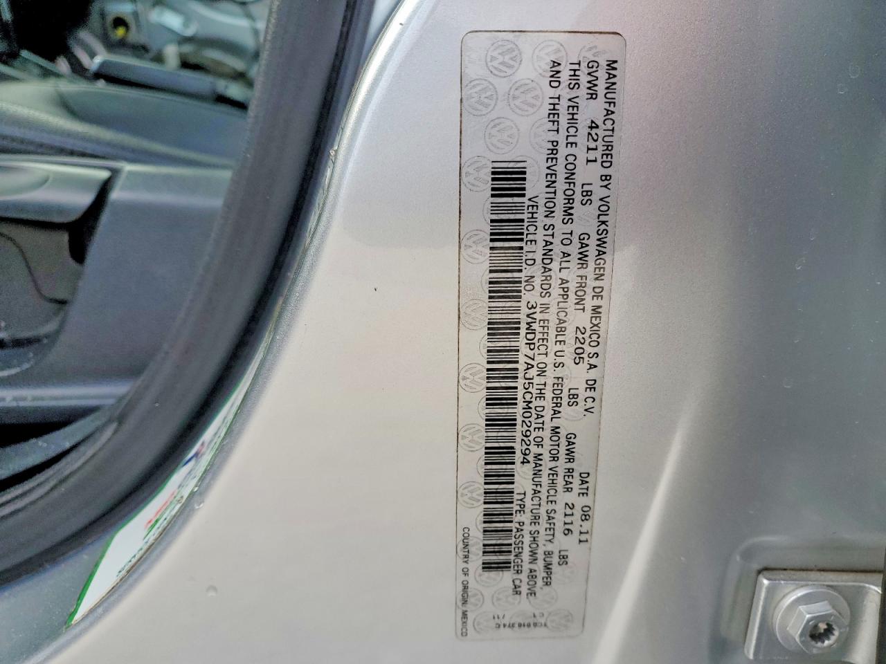 2012 VOLKSWAGEN JETTA SE photo 13