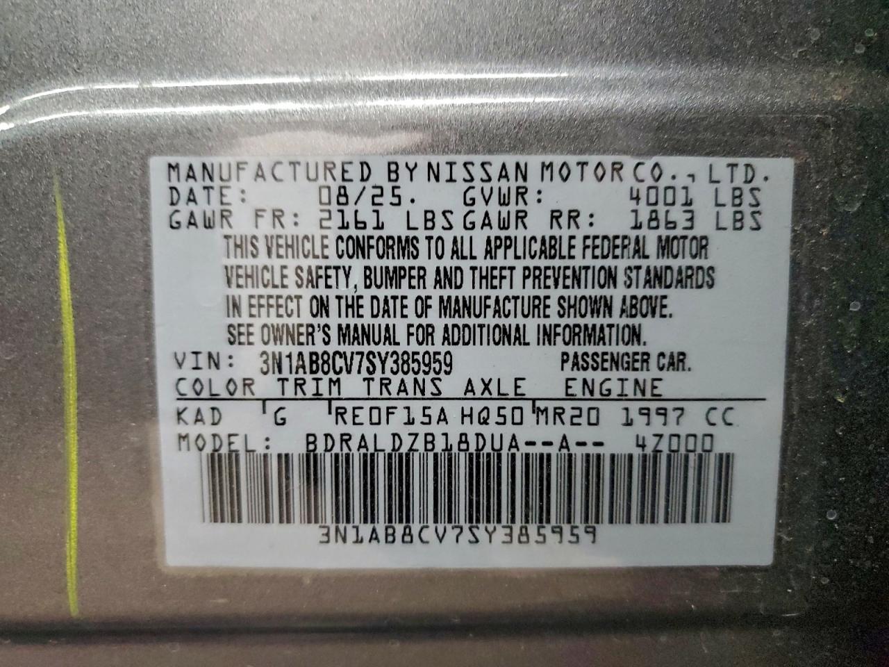2025 NISSAN SENTRA SV photo 13