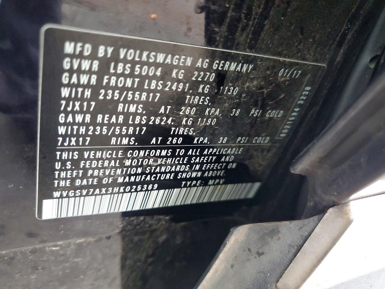 2017 VOLKSWAGEN TIGUAN WOLFSBURG photo 14