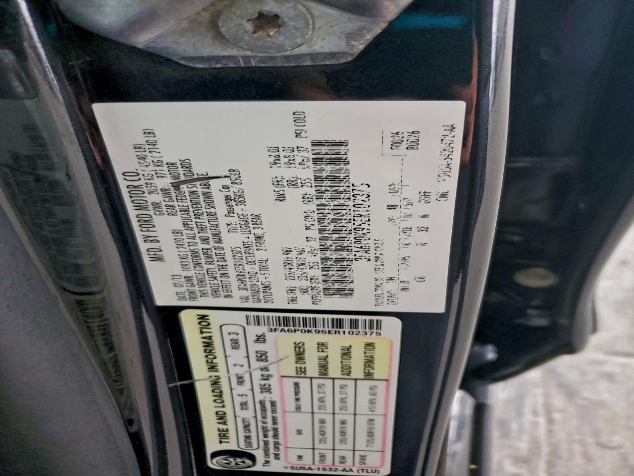 2014 FORD FUSION TITANIUM photo 12