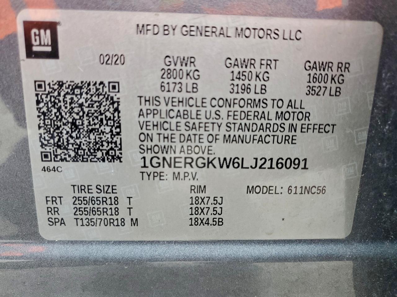 2020 CHEVROLET TRAVERSE LT photo 13