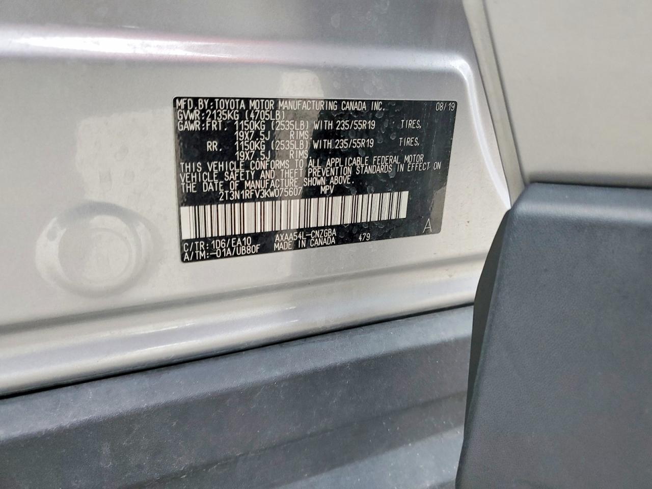 2019 TOYOTA RAV4 LIMITED photo 13