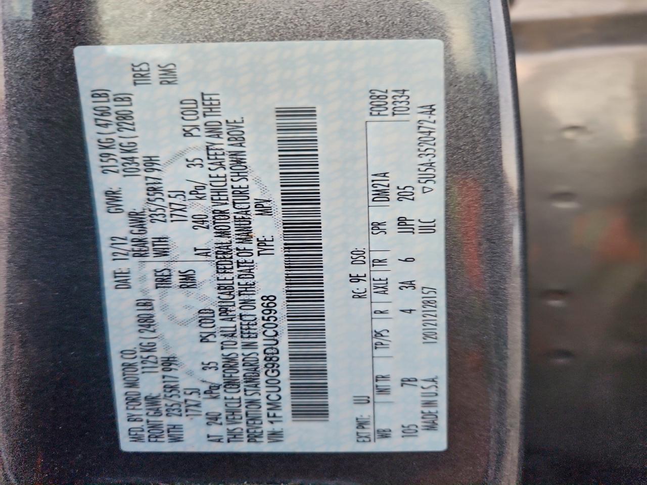2013 FORD ESCAPE SE photo 14