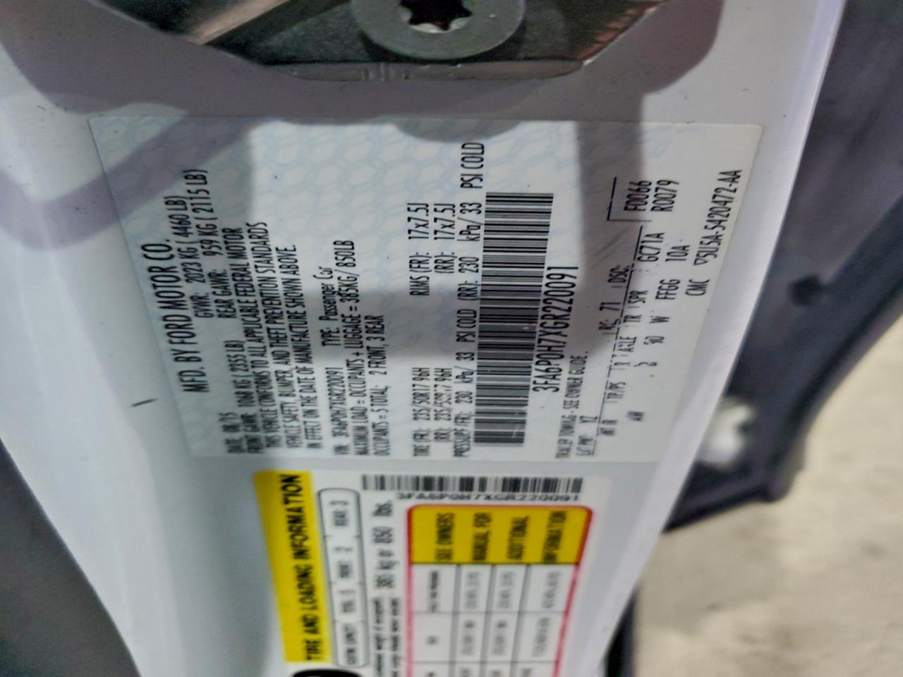 2016 FORD FUSION SE photo 12