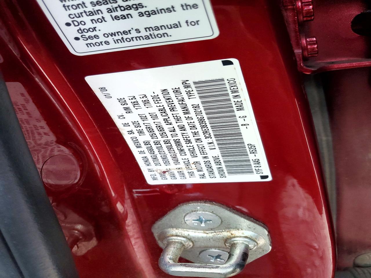 2008 HONDA CR-V LX photo 12