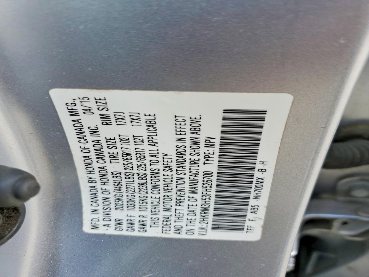 2015 HONDA CR-V EX photo 25