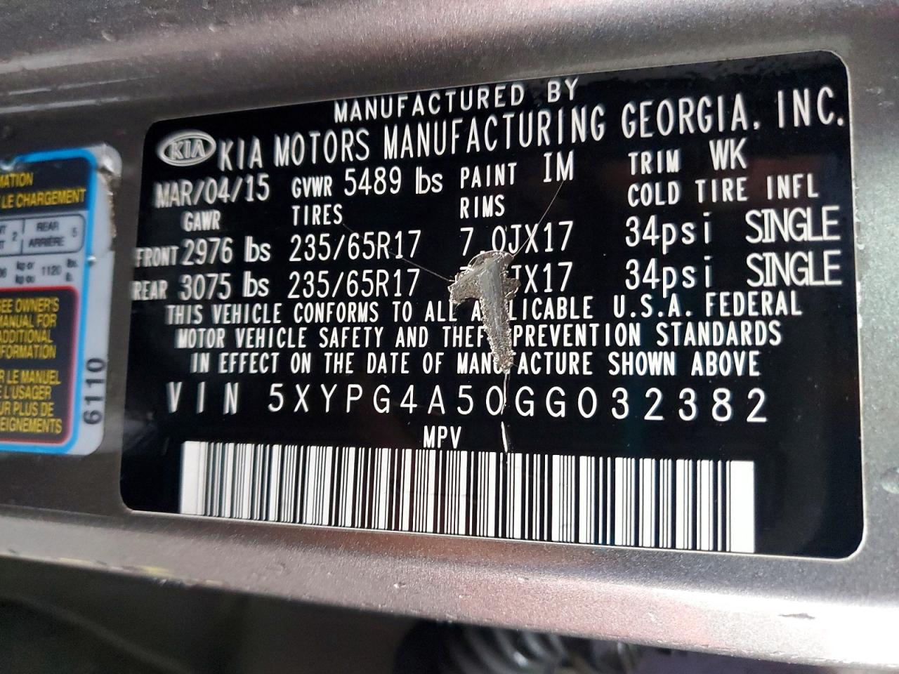2016 KIA SORENTO LX photo 12
