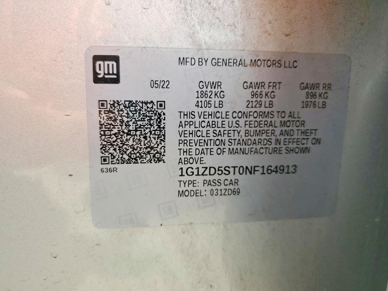 2022 CHEVROLET MALIBU LT photo 12