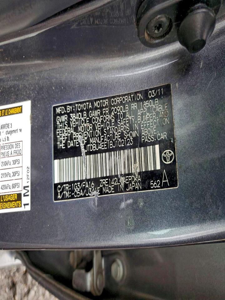 2011 TOYOTA COROLLA BASE photo 12