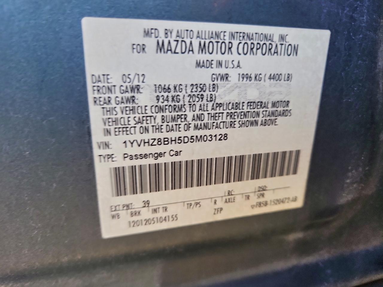 2013 MAZDA 6 SPORT photo 12