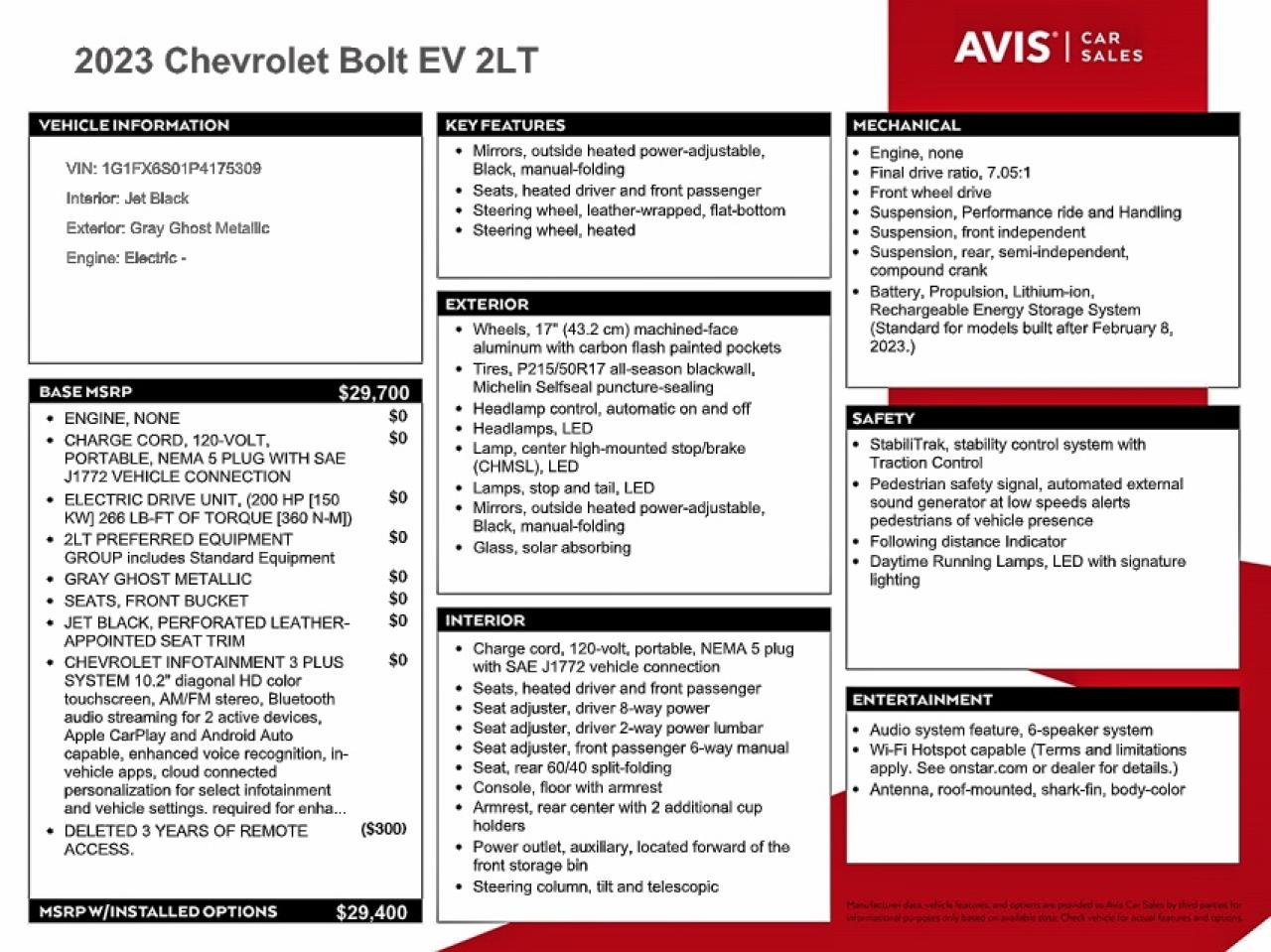 2023 CHEVROLET BOLT EV 2LT photo 12