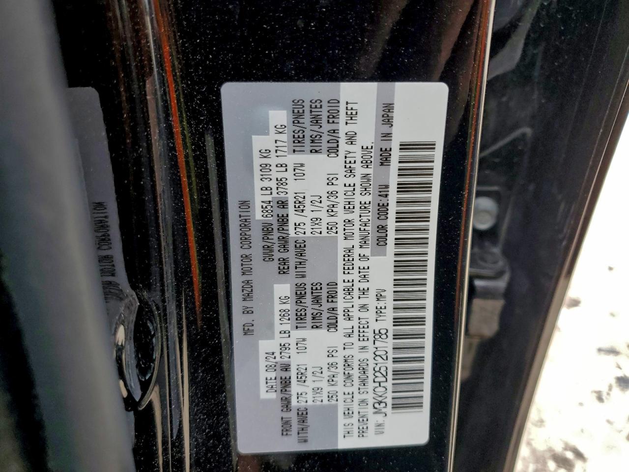 2025 MAZDA CX-90 PREMIUM SPORT photo 13