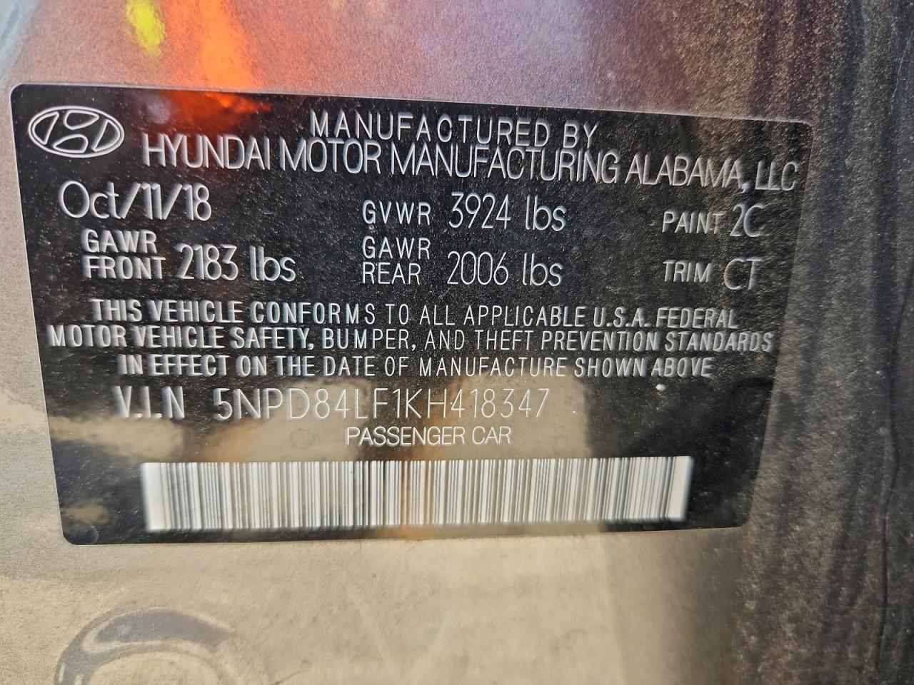 2019 HYUNDAI ELANTRA SEL photo 13