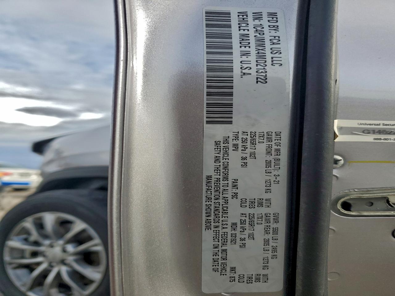 2021 JEEP CHEROKEE LATITUDE LUX photo 13