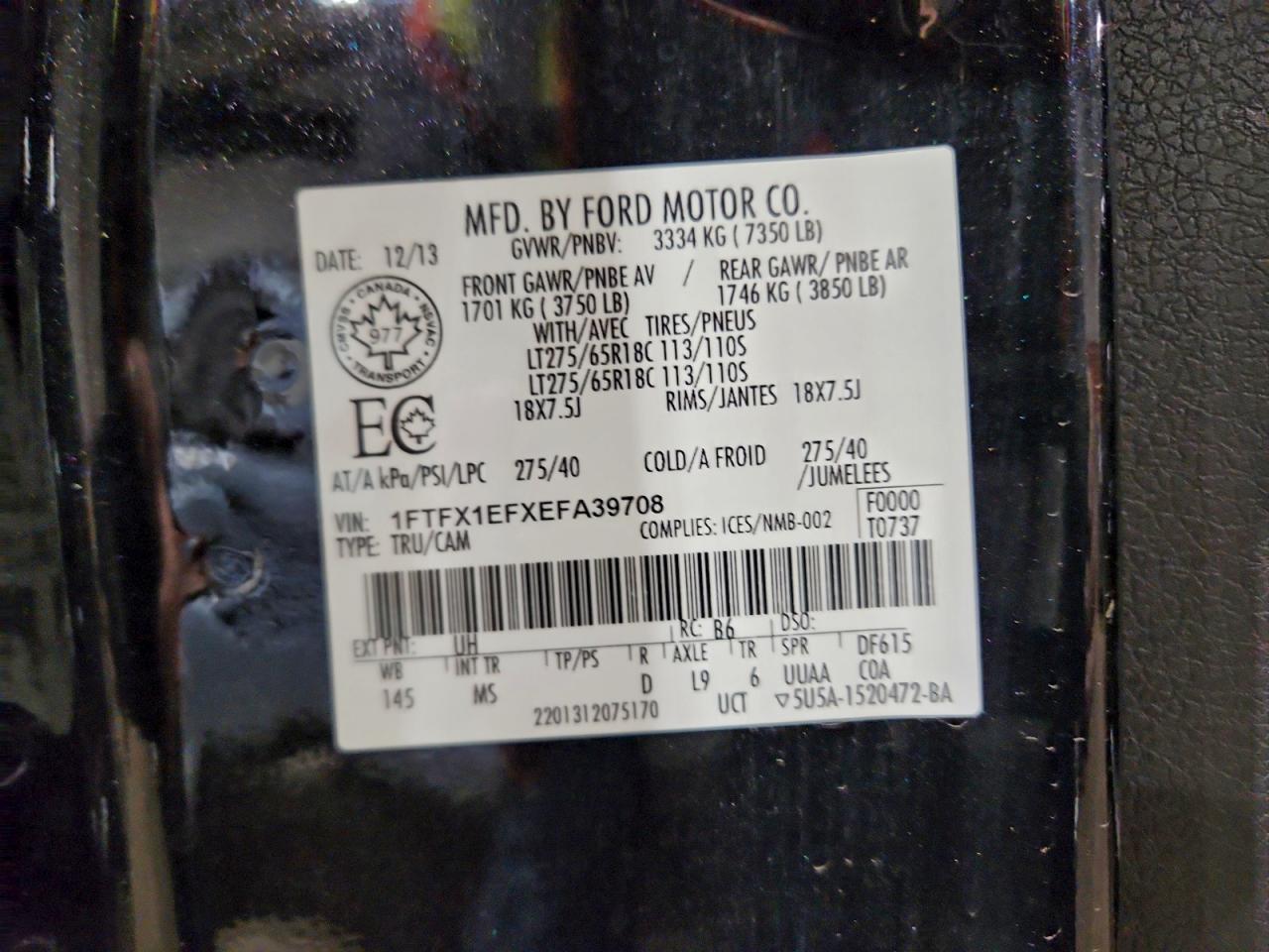 2014 FORD F150 SUPER CAB photo 12