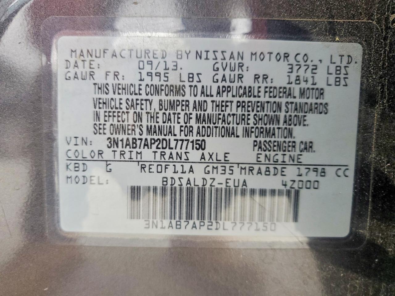 2013 NISSAN SENTRA S photo 25