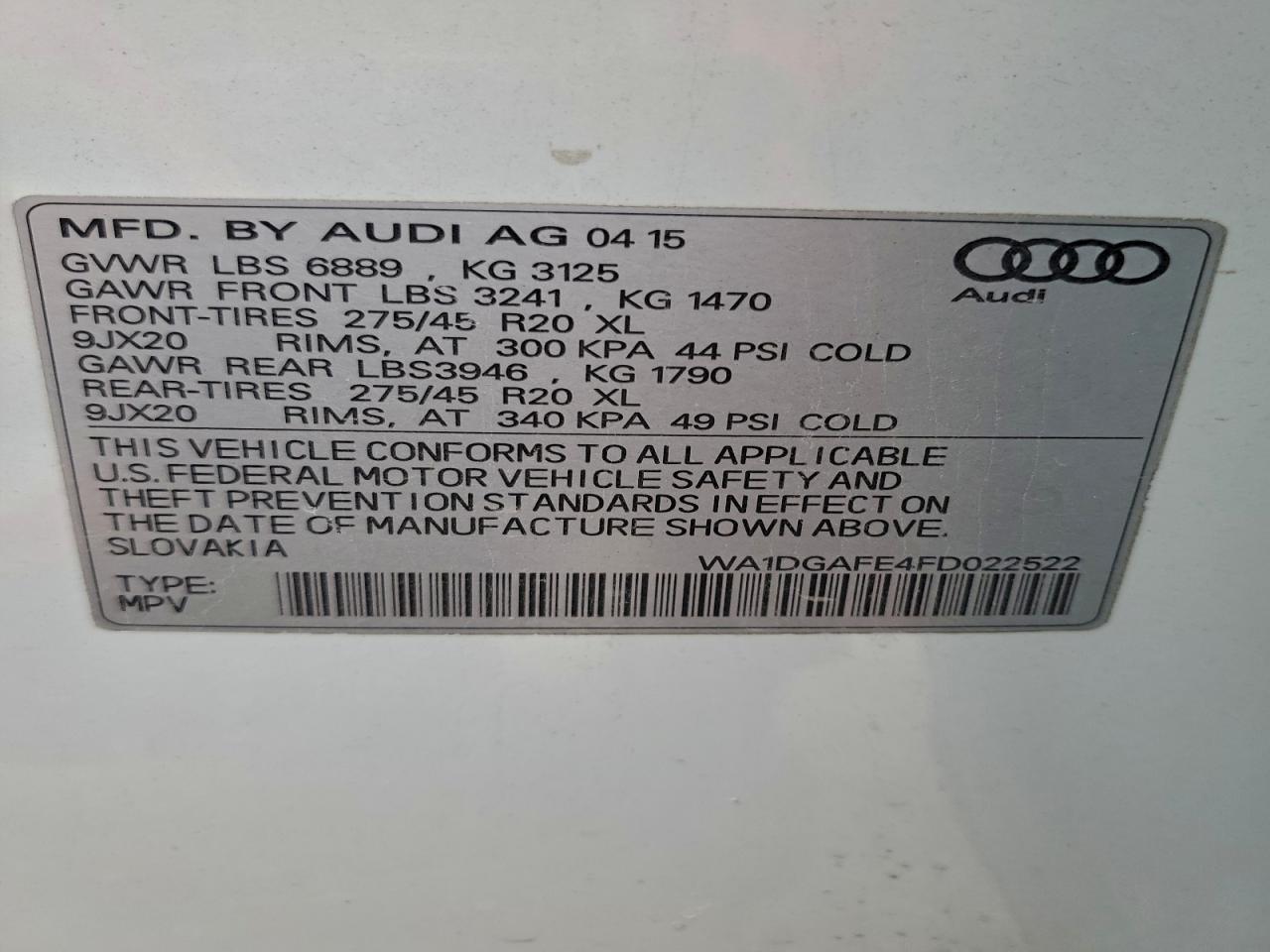 2015 AUDI Q7 PRESTIGE photo 25