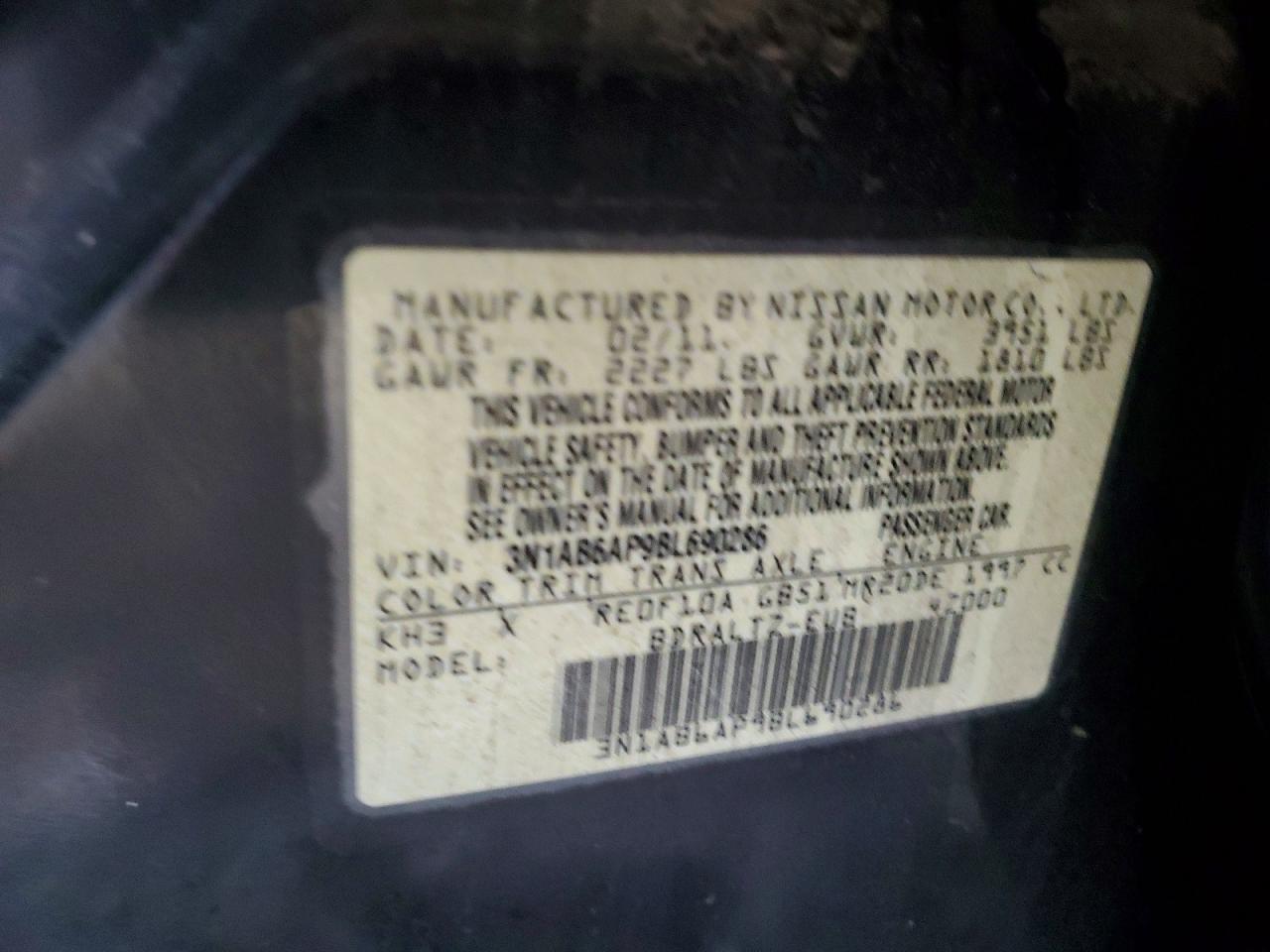 2011 NISSAN SENTRA 2.0 photo 23