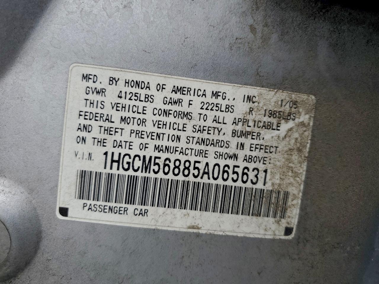 2005 HONDA ACCORD EX photo 13