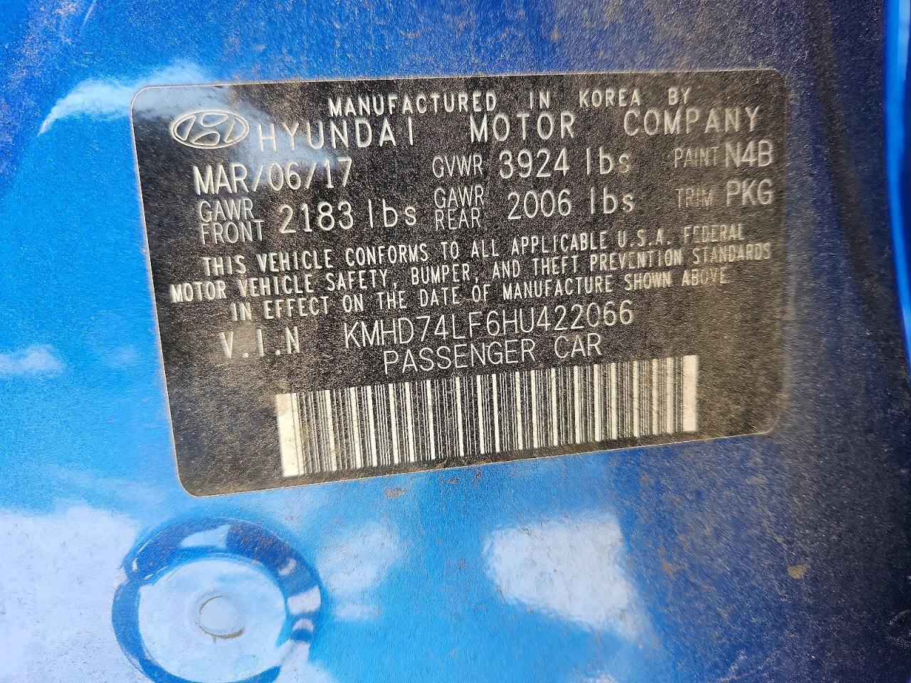 2017 HYUNDAI ELANTRA SE photo 37