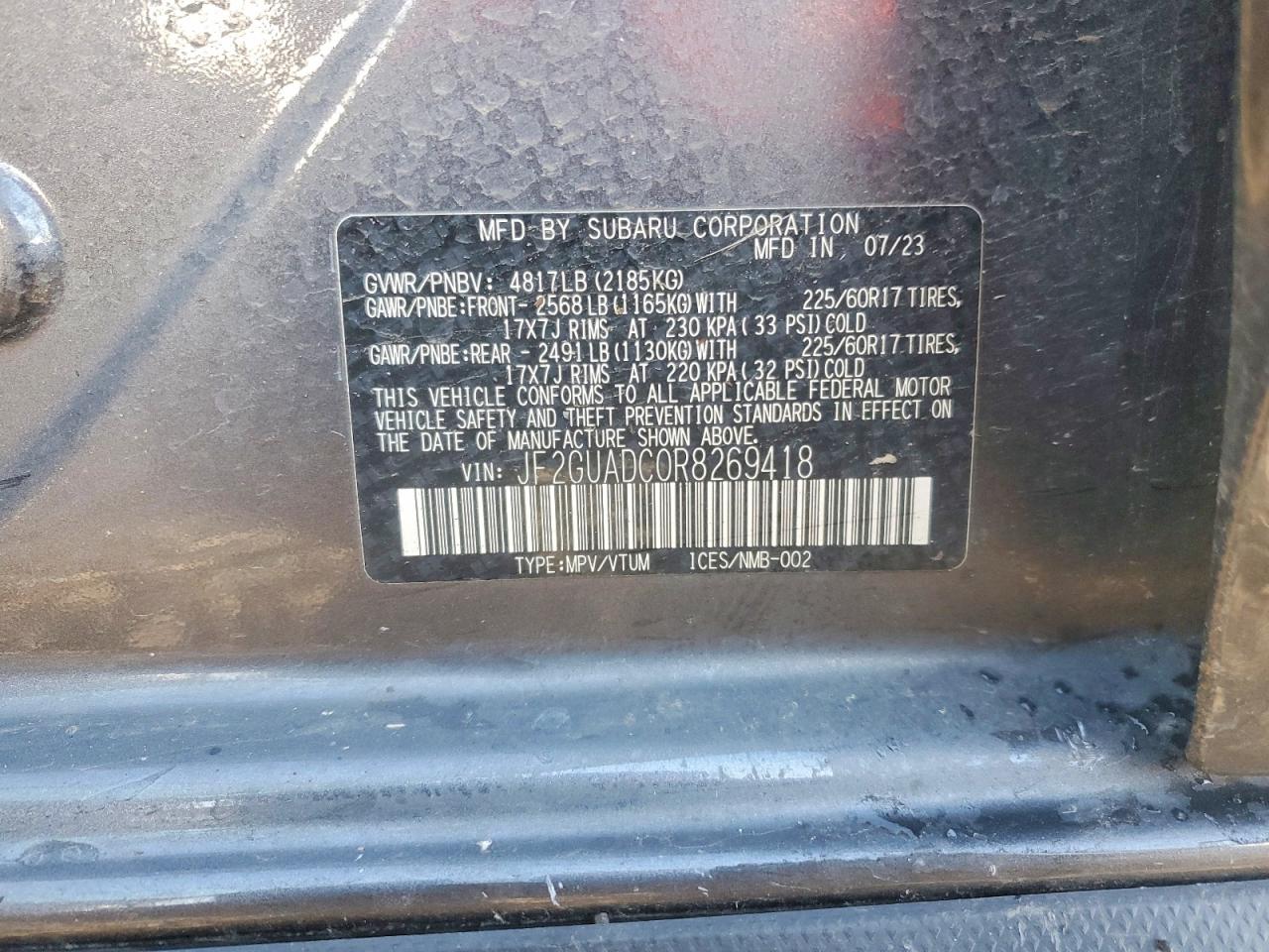 2024 SUBARU CROSSTREK PREMIUM photo 12