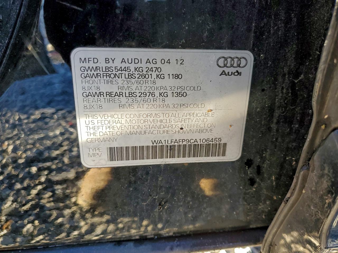 2012 AUDI Q5 PREMIUM PLUS photo 13