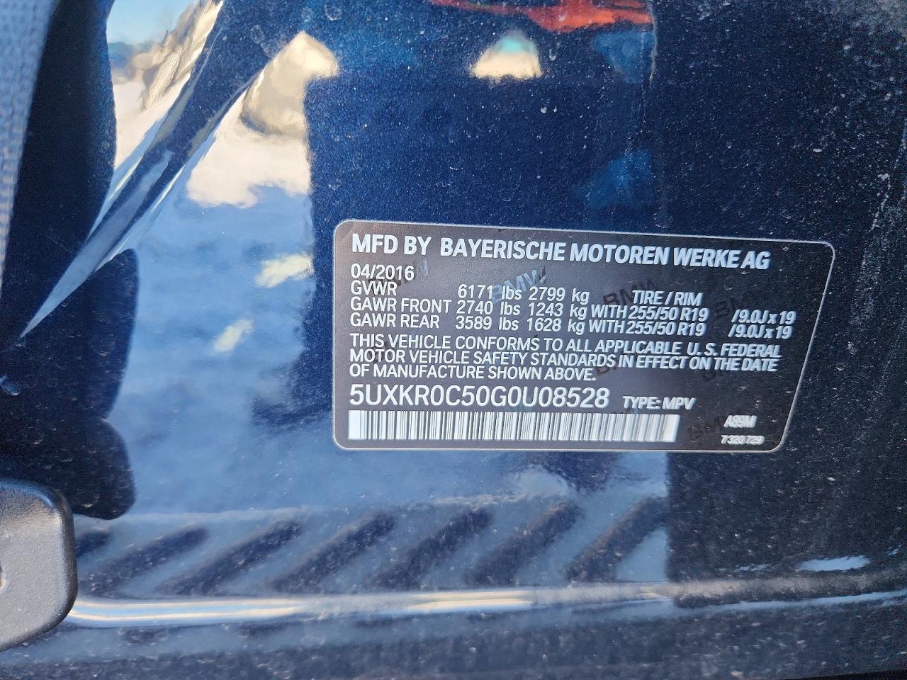 2016 BMW X5 XDRIVE35I photo 12