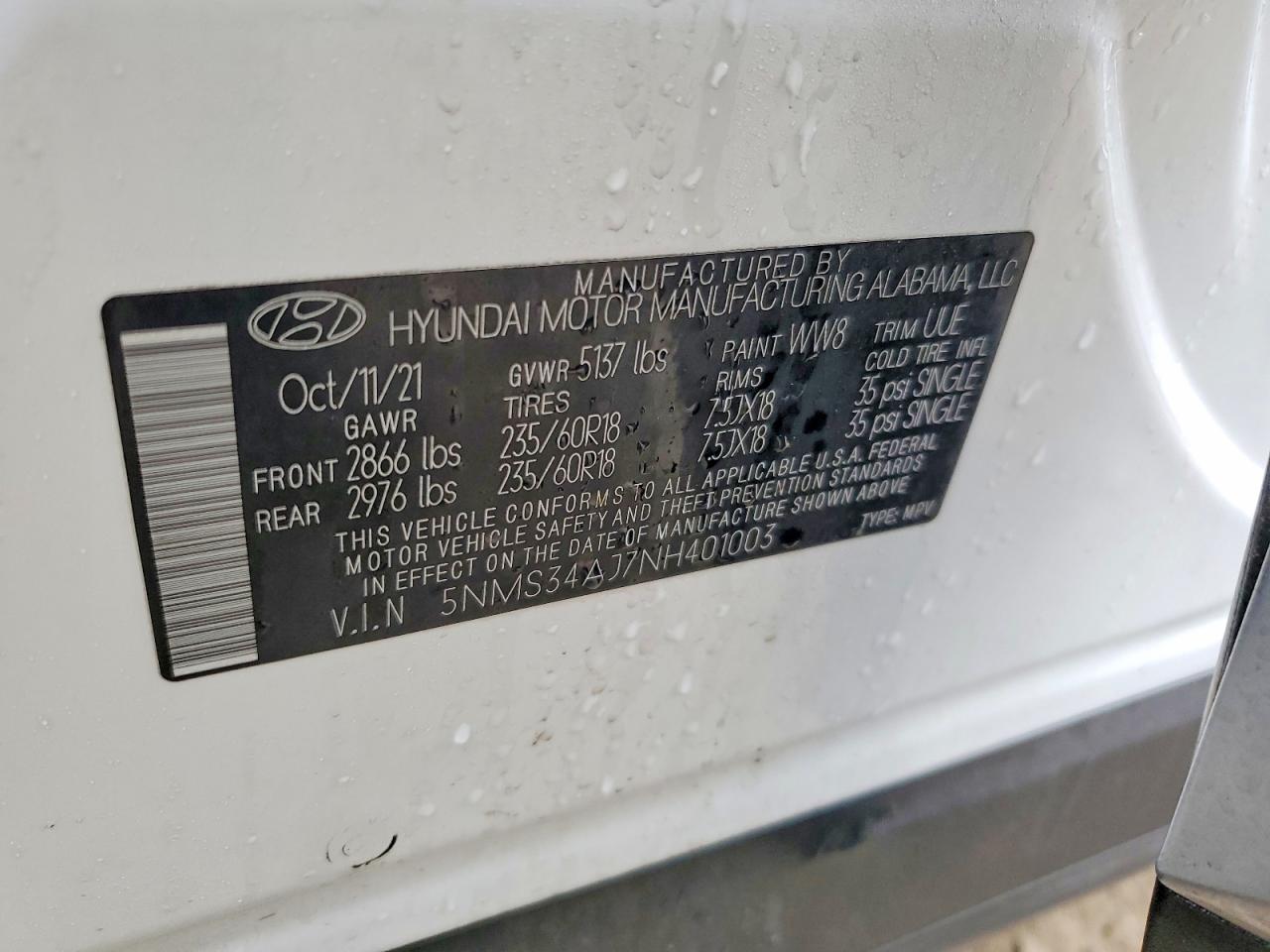 2022 HYUNDAI SANTA FE SEL photo 13