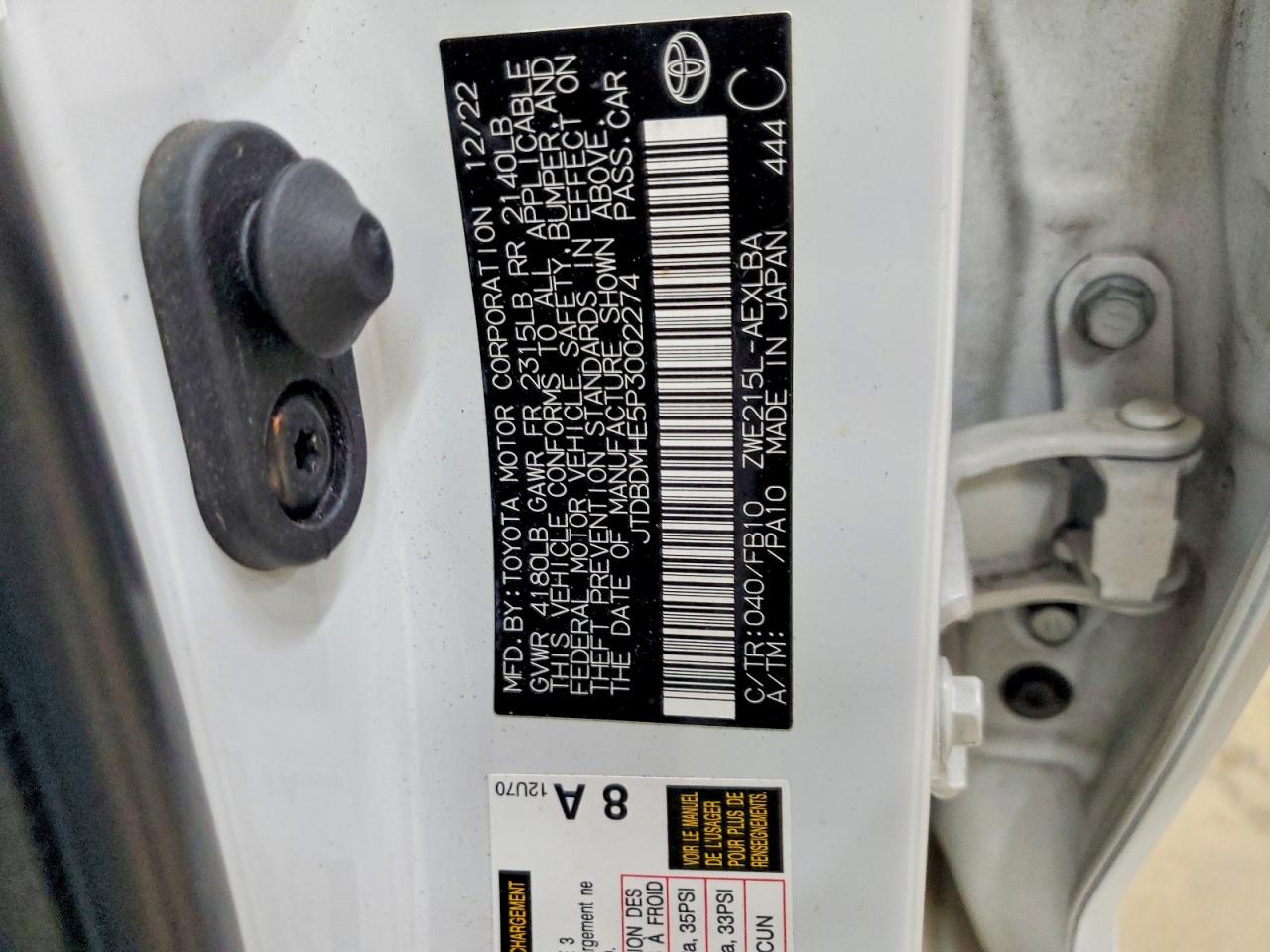 2023 TOYOTA COROLLA LE photo 34