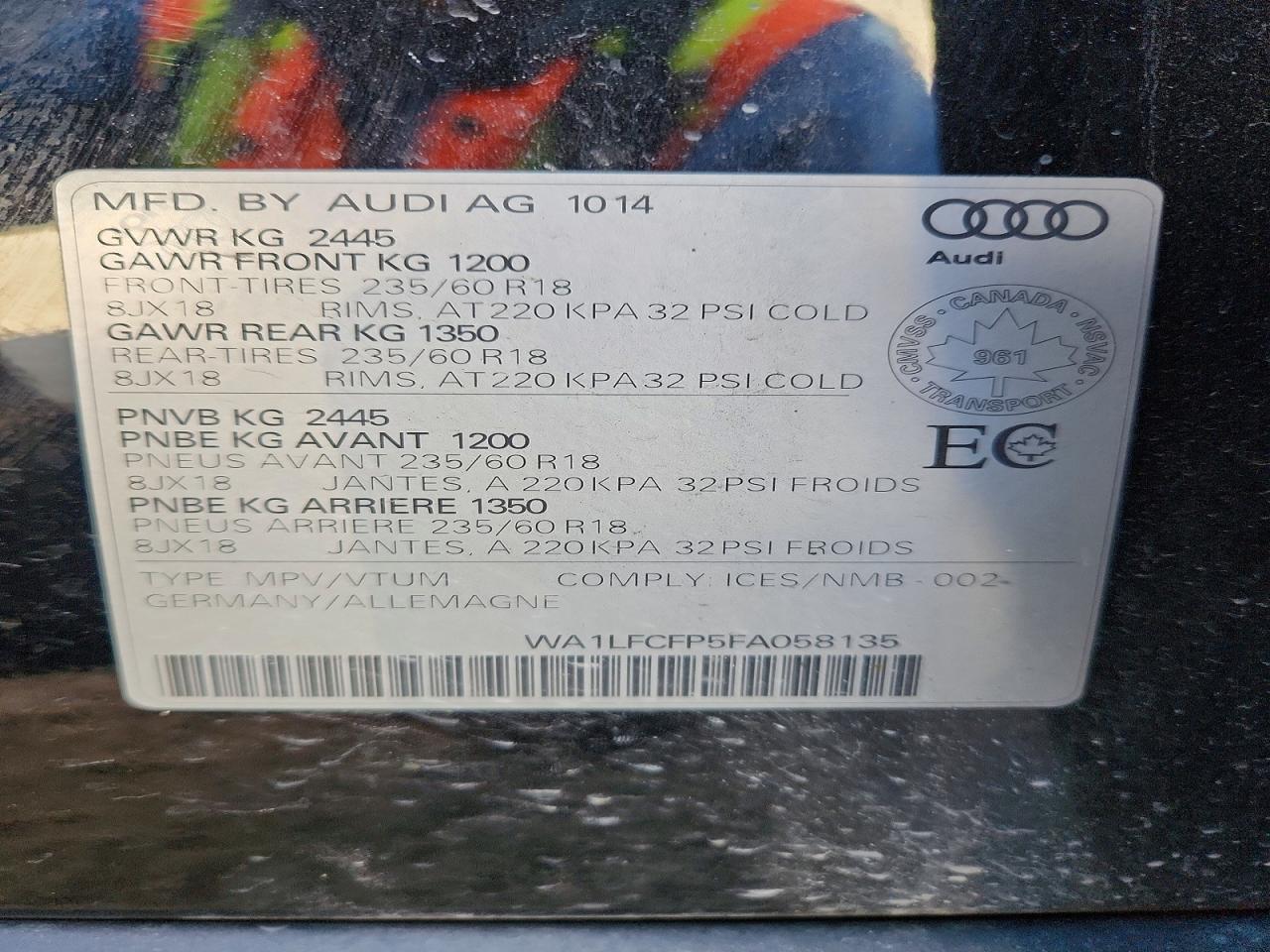2015 AUDI Q5 PREMIUM PLUS photo 13