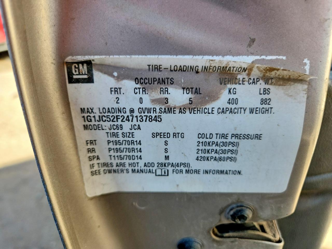 2004 CHEVROLET CAVALIER photo 12