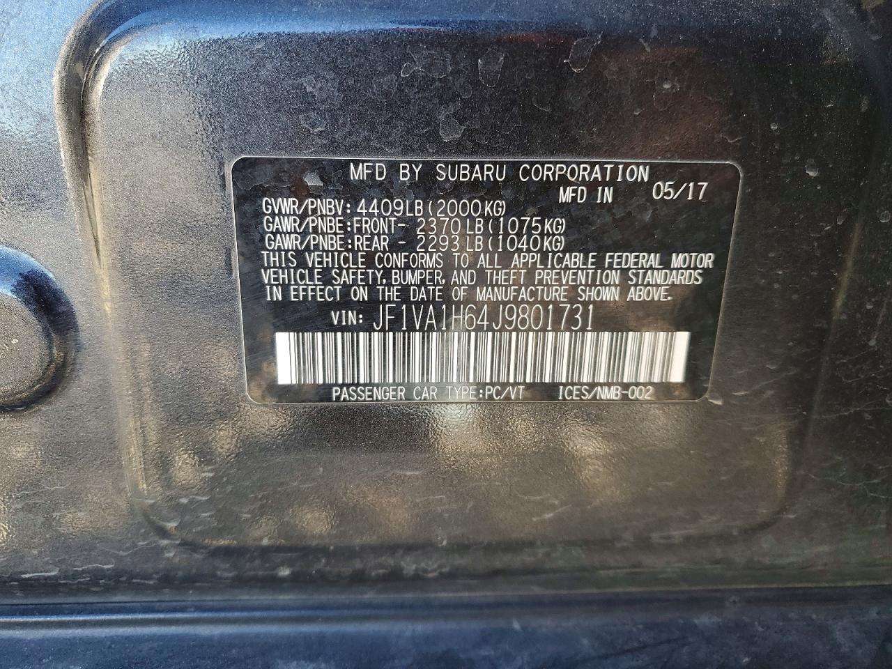2018 SUBARU WRX LIMITED photo 12