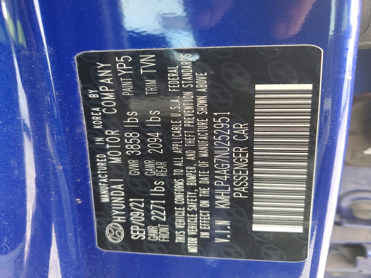 2022 HYUNDAI ELANTRA LIMITED photo 12
