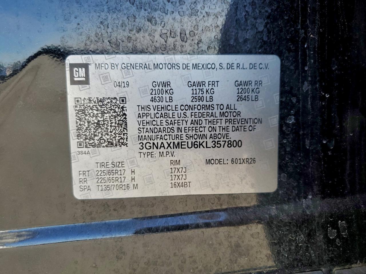 2019 CHEVROLET EQUINOX LT photo 25