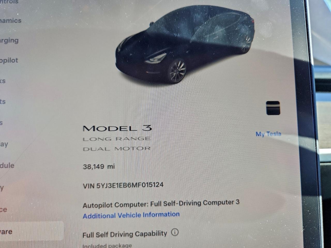 2021 TESLA MODEL 3 photo 9