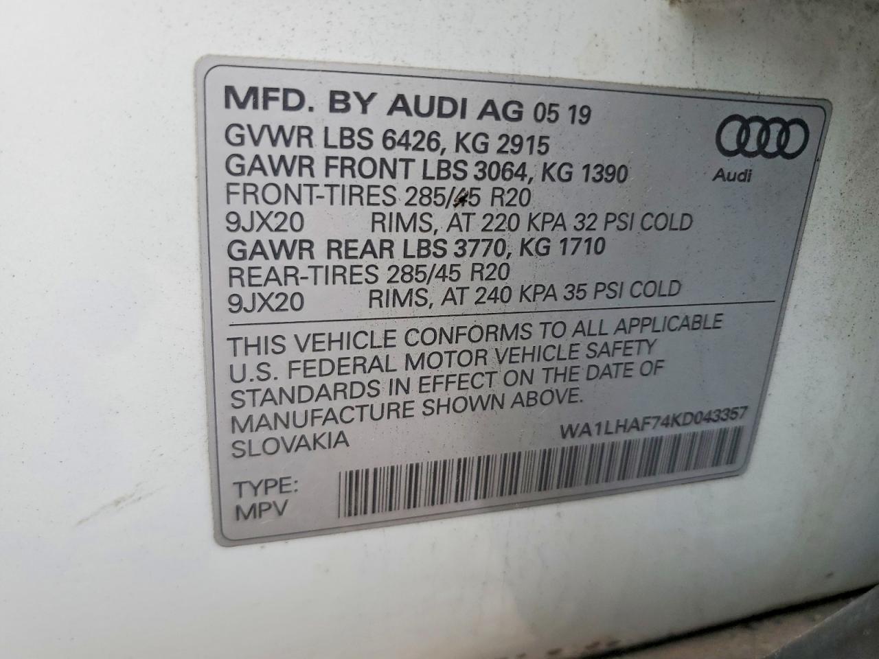 2019 AUDI Q7 PREMIUM PLUS photo 14