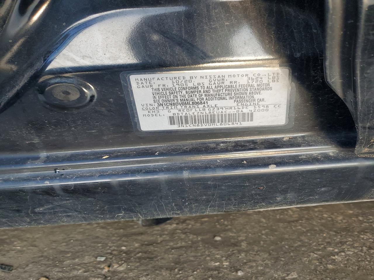 2021 NISSAN VERSA S photo 12