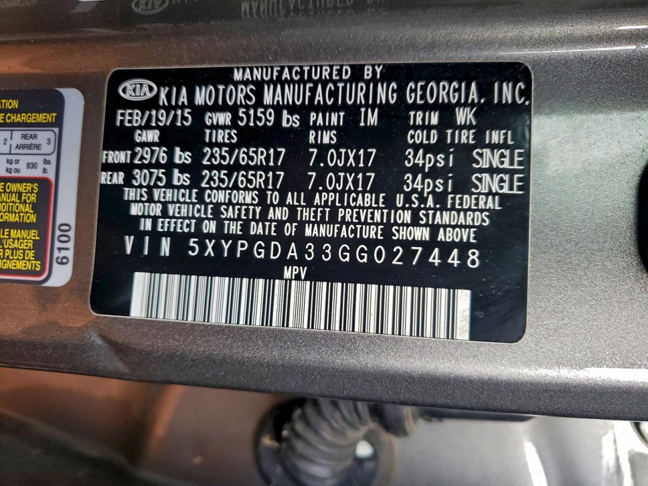 2016 KIA SORENTO LX photo 13