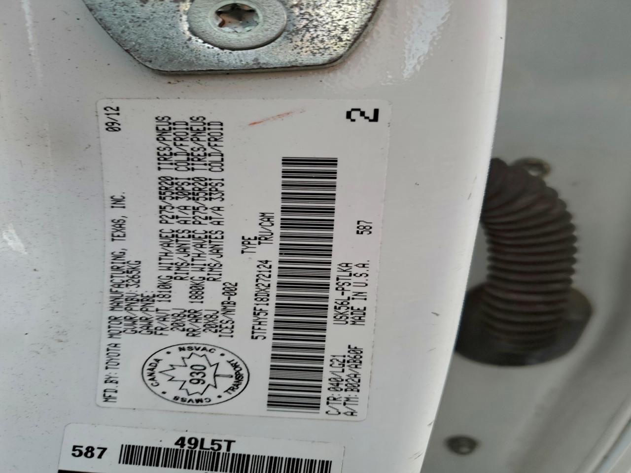 2013 TOYOTA TUNDRA CREWMAX LIMITED photo 12