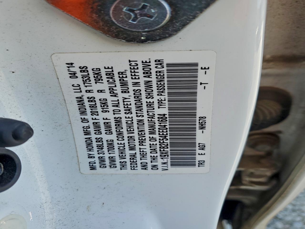 2014 HONDA CIVIC LX photo 12